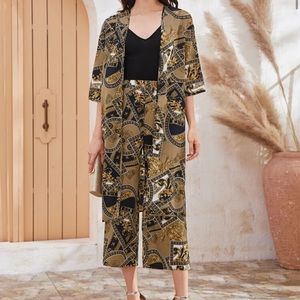 Cardigan / kimono and pants matching set